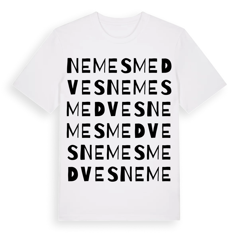 Nemesmedves ordlek t-shirt – White, i miljö