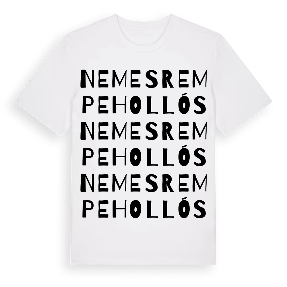 Nemesrempehollós ordlek t-shirt – White, i miljö