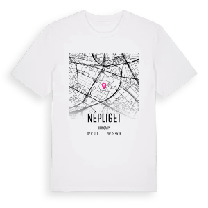 Népliget karta t-shirt – ekologisk bomull t-shirt från Pinshirt
