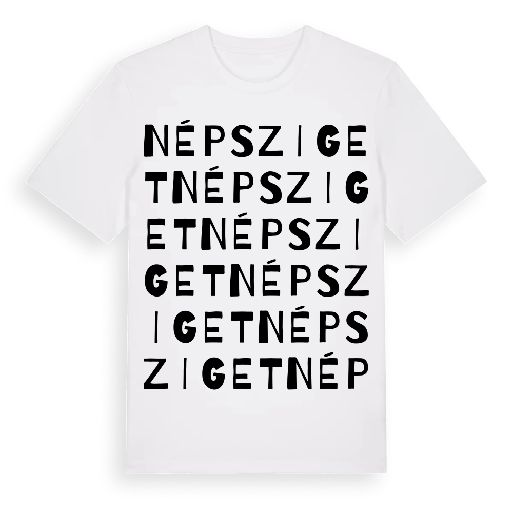 Népsziget ordlek t-shirt – White, i miljö