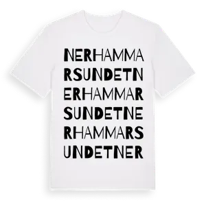Nerhammarsundet ordlek t-shirt – ekologisk bomull t-shirt från Pinshirt