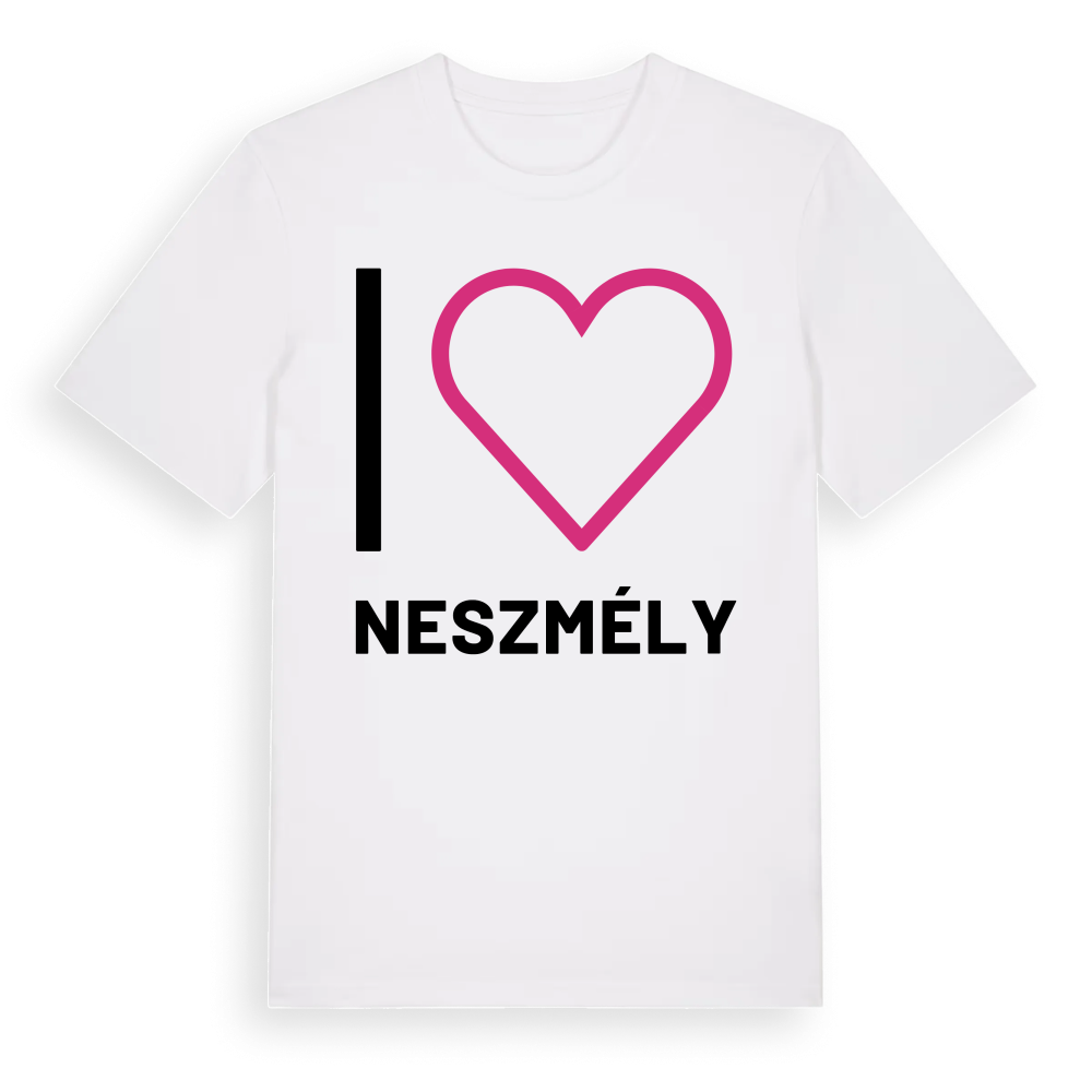 Jag älskar Neszmély t-shirt stort tryck – White, i miljö