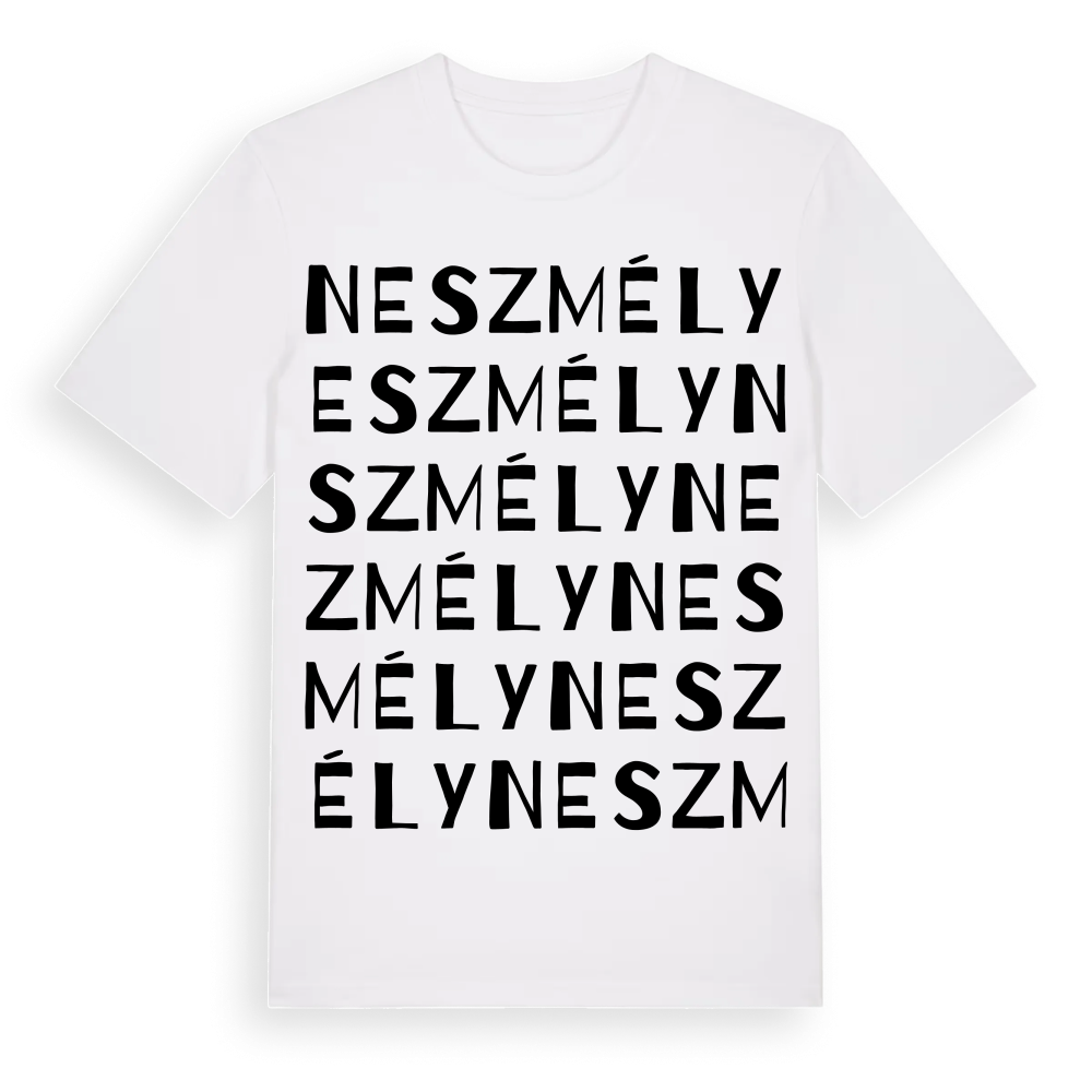 Neszmély ordlek t-shirt – White, i miljö