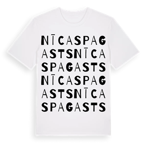 Nīcas pagasts ordlek t-shirt – ekologisk bomull t-shirt från Pinshirt