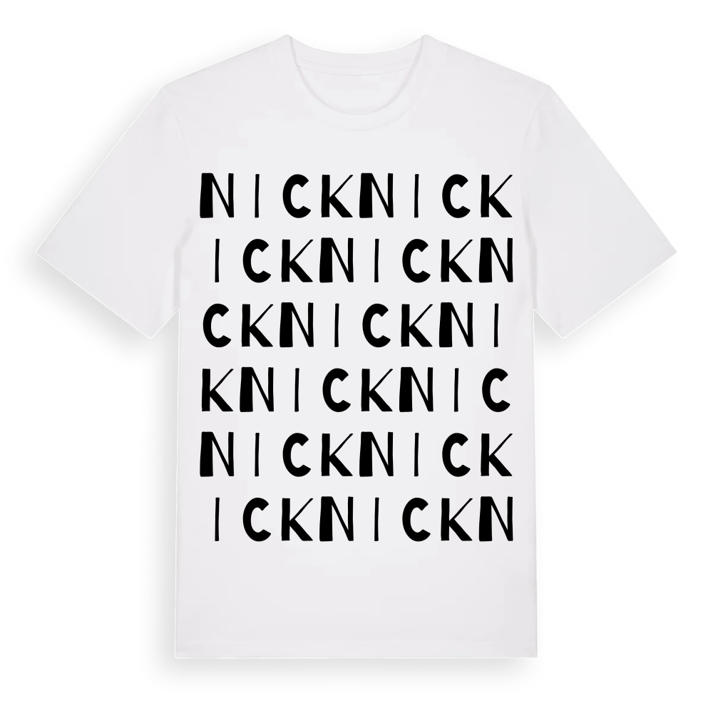 Nick ordlek t-shirt – White, i miljö