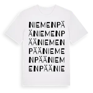 Niemenpää ordlek t-shirt – ekologisk bomull t-shirt från Pinshirt