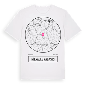 Nīkrāces pagasts t-shirt – ekologisk bomull t-shirt från Pinshirt