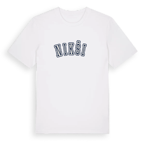 Nikšić college t-shirt – ekologisk bomull t-shirt från Pinshirt