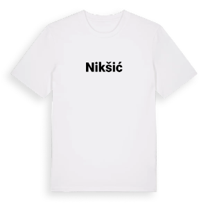 Nikšić fetstil t-shirt – ekologisk bomull t-shirt från Pinshirt