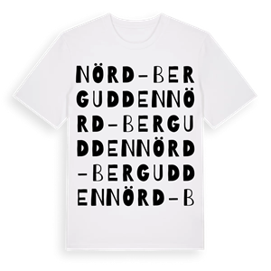 Nörd-bergudden ordlek t-shirt – ekologisk bomull t-shirt från Pinshirt