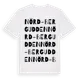 White t-shirt med Nörd-Bergudden ordlek t-shirt