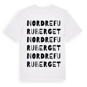 Nordre Furuberget ordlek t-shirt – ekologisk bomull t-shirt från Pinshirt