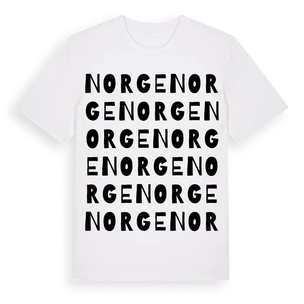 Norge ordlek t-shirt – White, i miljö