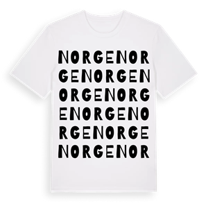 Norge ordlek t-shirt – ekologisk bomull t-shirt från Pinshirt