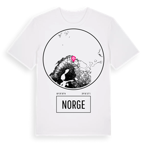 Norge t-shirt – ekologisk bomull t-shirt från Pinshirt