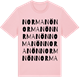 Pink Cotton t-shirt med Normanön ordlek t-shirt