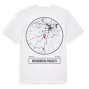 Novadnieku pagasts t-shirt – ekologisk bomull t-shirt från Pinshirt