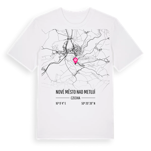 Nové Město nad Metují karta t-shirt – ekologisk bomull t-shirt från Pinshirt