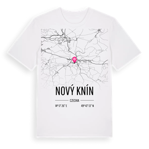 Nový Knín karta t-shirt – ekologisk bomull t-shirt från Pinshirt