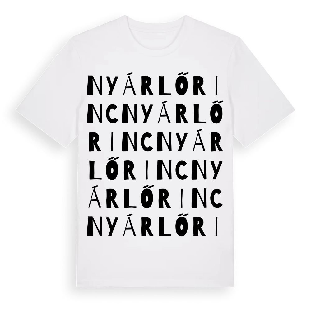 Nyárlőrinc ordlek t-shirt – White, i miljö