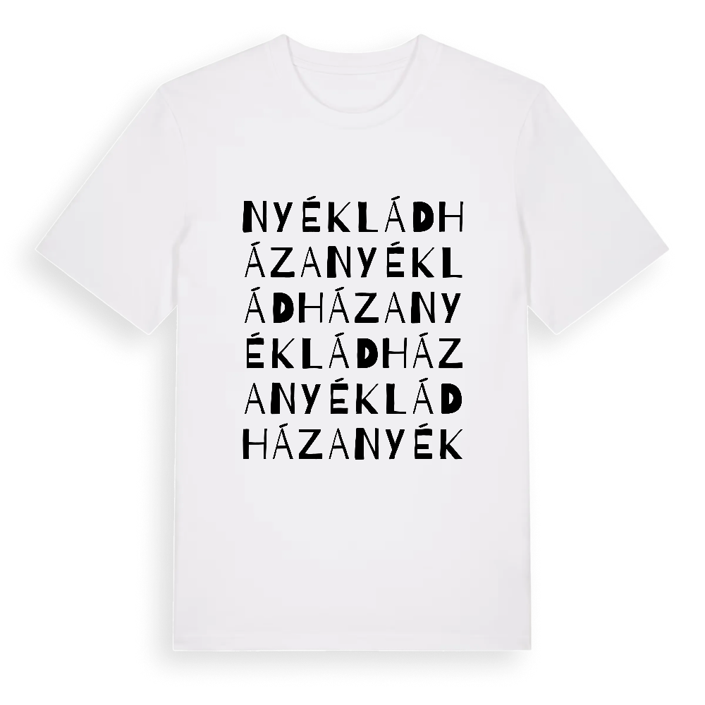 Nyékládháza ordlek t-shirt – White, i miljö
