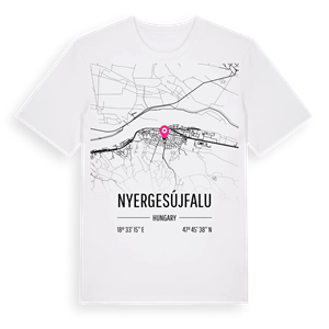 Nyergesújfalu karta t-shirt – ekologisk bomull t-shirt från Pinshirt