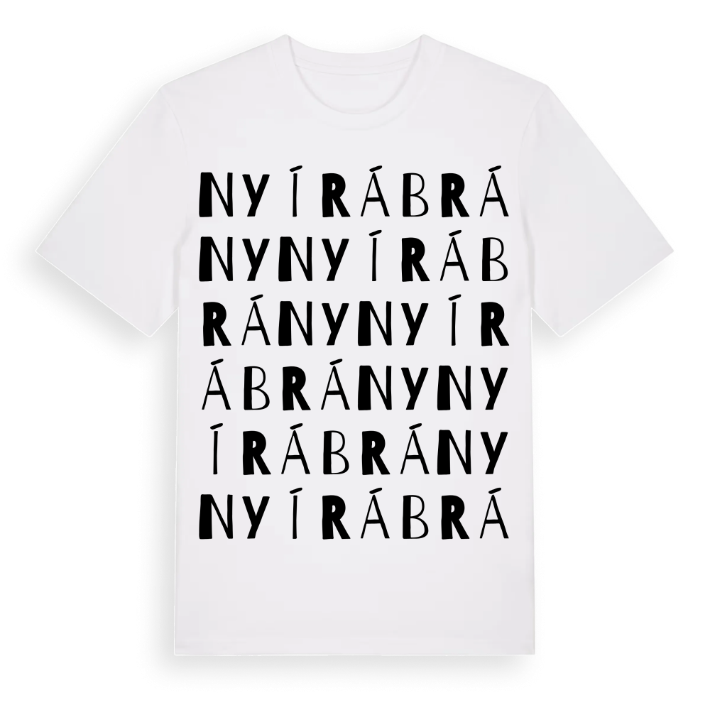 Nyírábrány ordlek t-shirt – White, i miljö