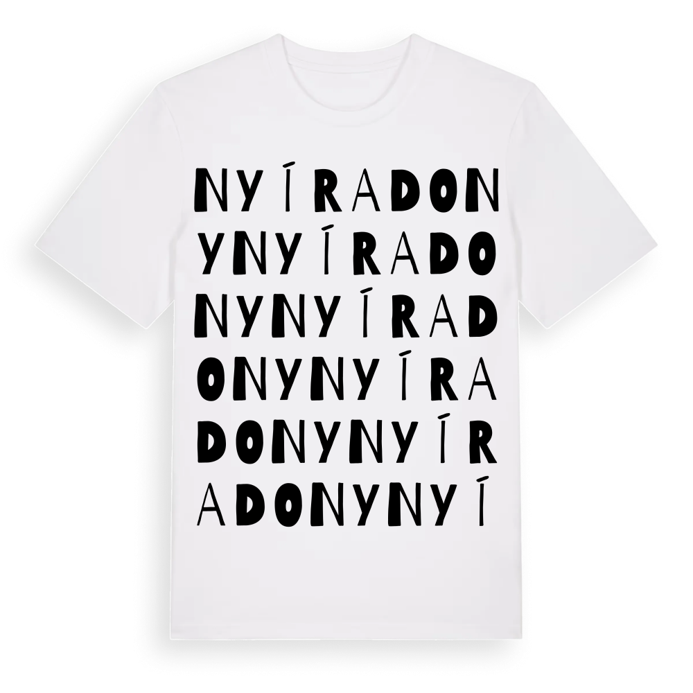 Nyíradony ordlek t-shirt – White, i miljö