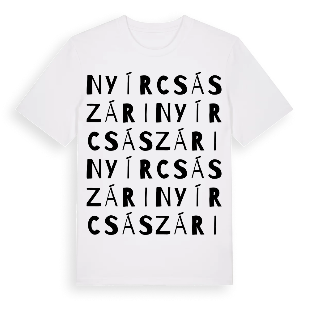 Nyírcsászári ordlek t-shirt – White, i miljö
