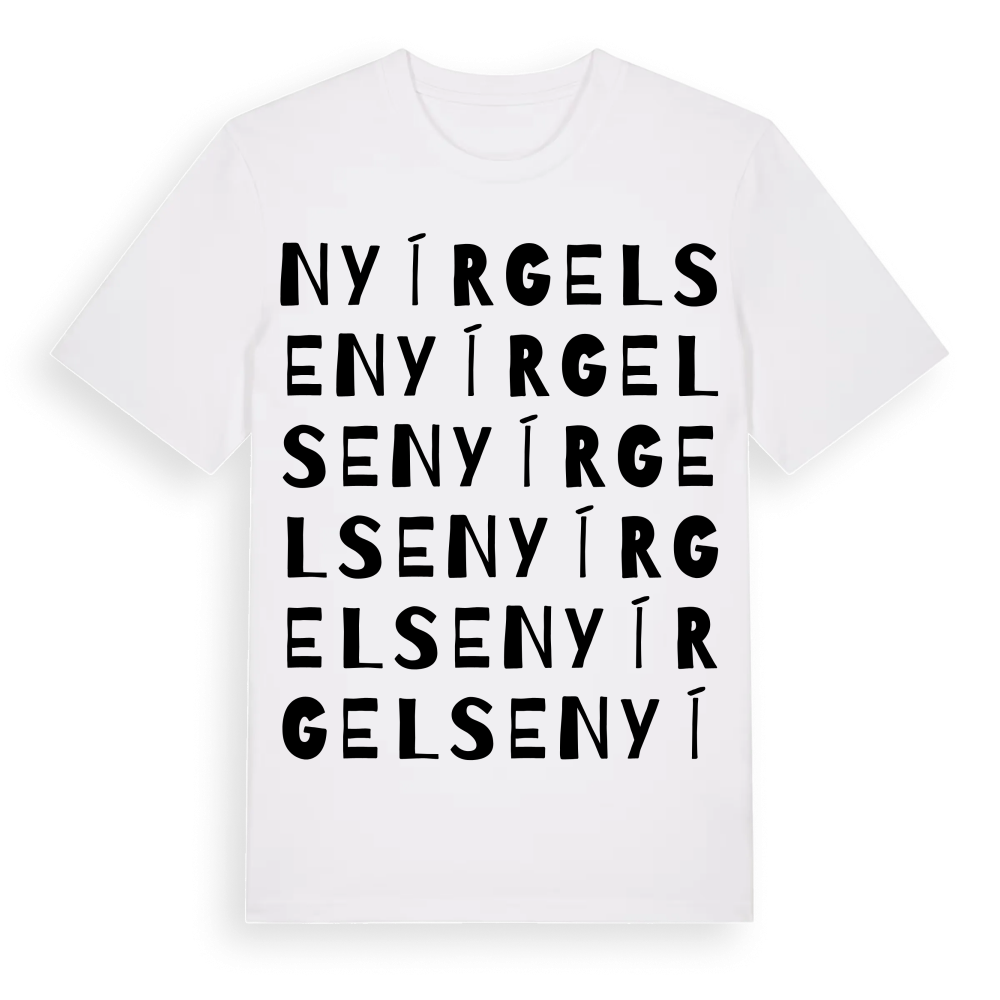Nyírgelse ordlek t-shirt – White, i miljö