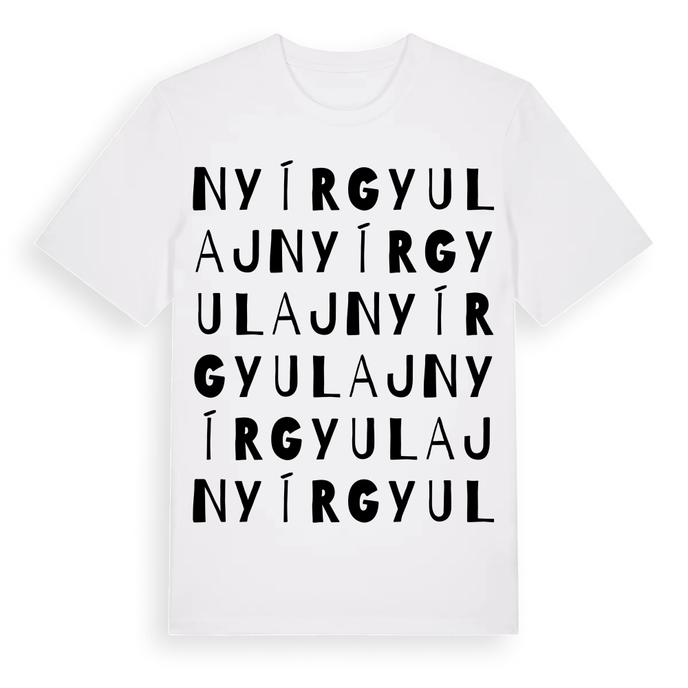 Nyírgyulaj ordlek t-shirt – White, i miljö