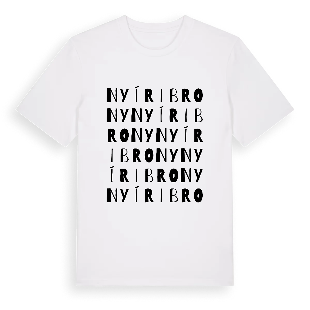 Nyíribrony ordlek t-shirt – White, i miljö