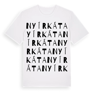 Nyírkáta ordlek t-shirt – ekologisk bomull t-shirt från Pinshirt