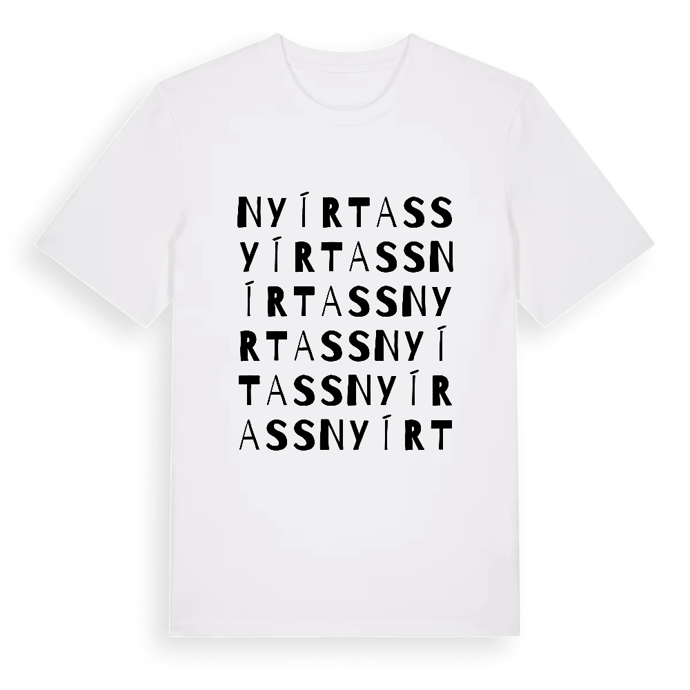 Nyírtass ordlek t-shirt – White, i miljö