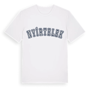 Nyírtelek college t-shirt – ekologisk bomull t-shirt från Pinshirt