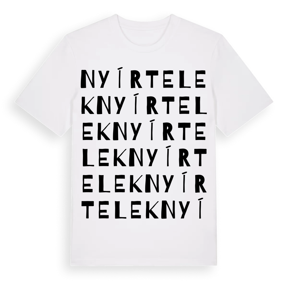 Nyírtelek ordlek t-shirt – White, i miljö
