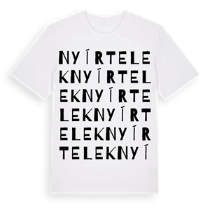Nyírtelek ordlek t-shirt – ekologisk bomull t-shirt från Pinshirt