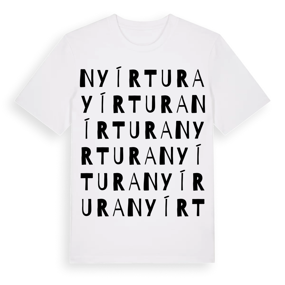 Nyírtura ordlek t-shirt – White, i miljö