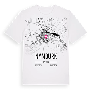 Nymburk karta t-shirt – ekologisk bomull t-shirt från Pinshirt