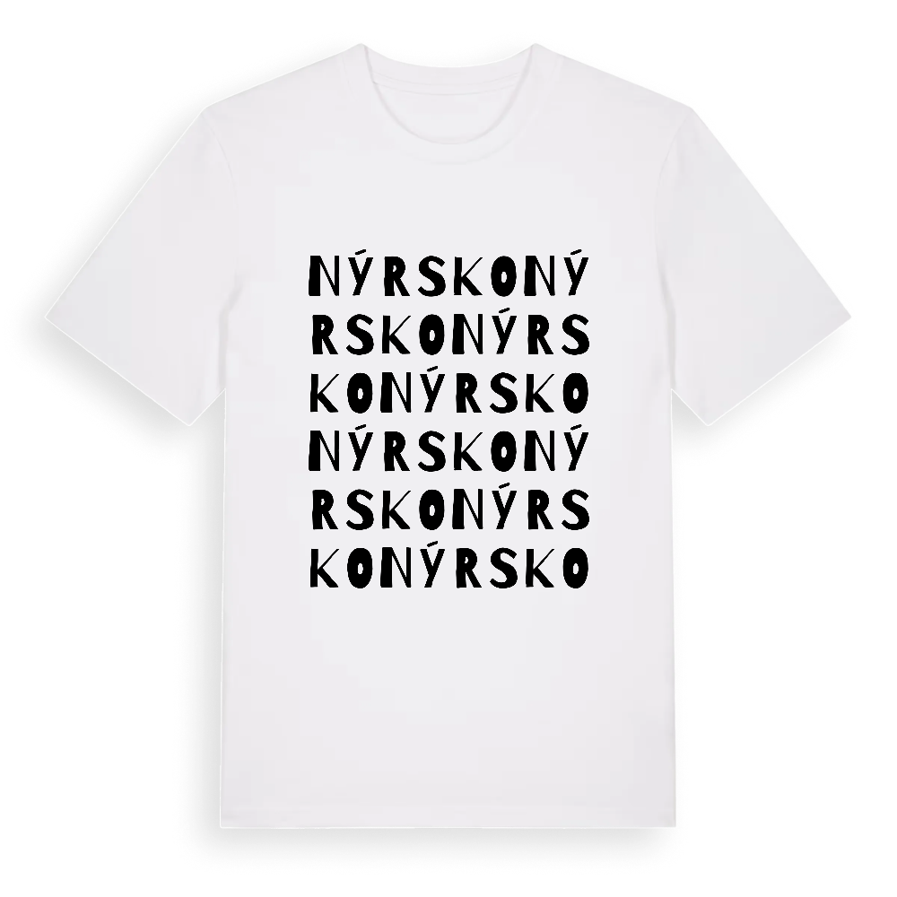 Nýrsko ordlek t-shirt – White, i miljö