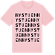 Pink Cotton t-shirt med Nystuen ordlek t-shirt