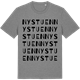 Mid Heather Gray t-shirt med Nystuen ordlek t-shirt