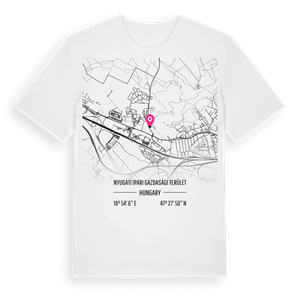 Nyugati ipari gazdasági terület karta t-shirt – ekologisk bomull t-shirt från Pinshirt