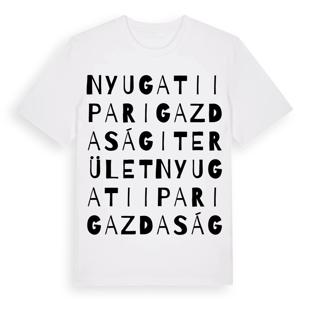 Nyugati ipari gazdasági terület ordlek t-shirt – White, i miljö