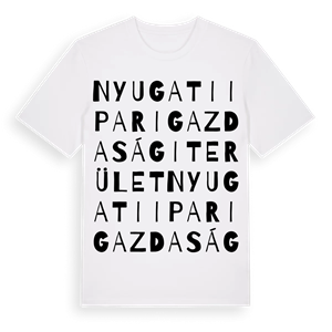 Nyugati ipari gazdasági terület ordlek t-shirt – ekologisk bomull t-shirt från Pinshirt