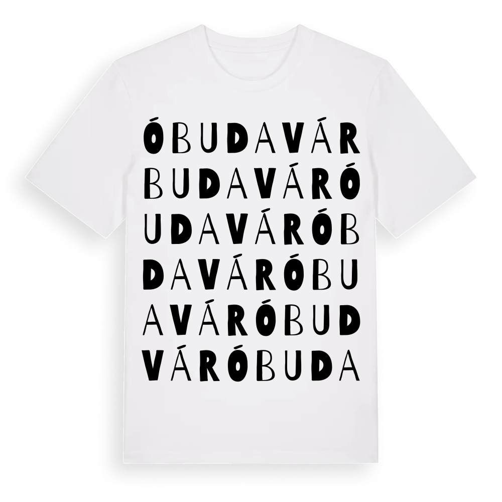 Óbudavár ordlek t-shirt – White, i miljö