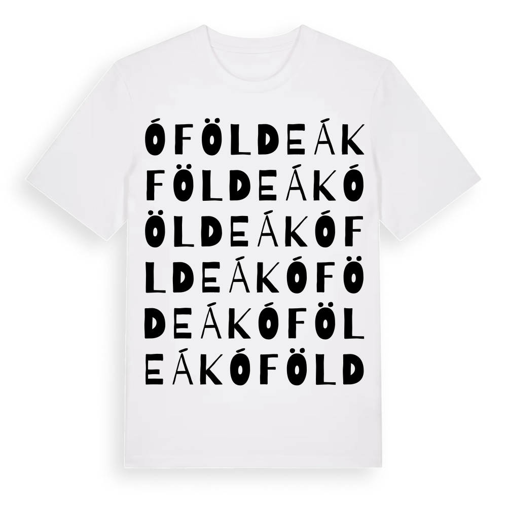 Óföldeák ordlek t-shirt – White, i miljö