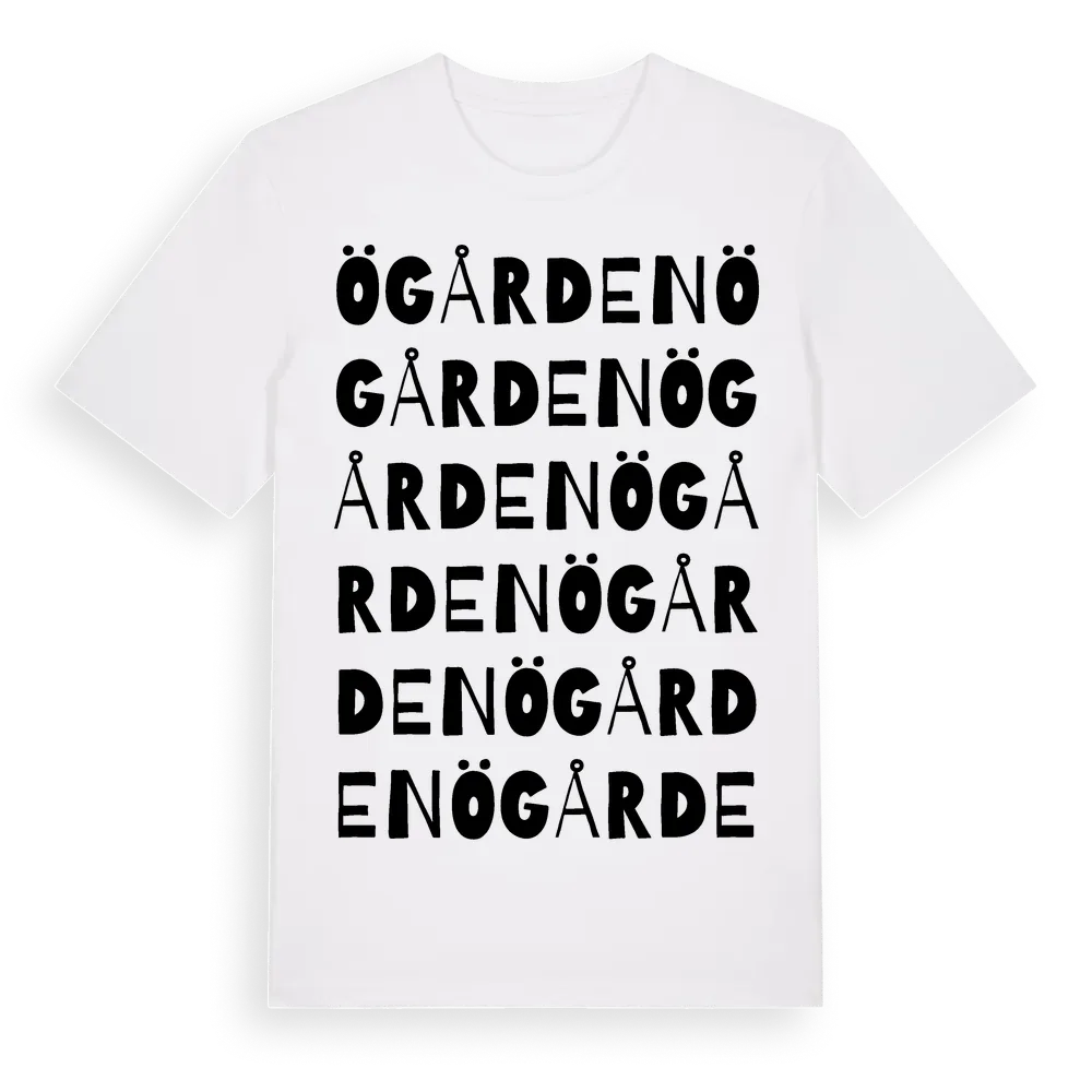Ögården ordlek t-shirt i miljö