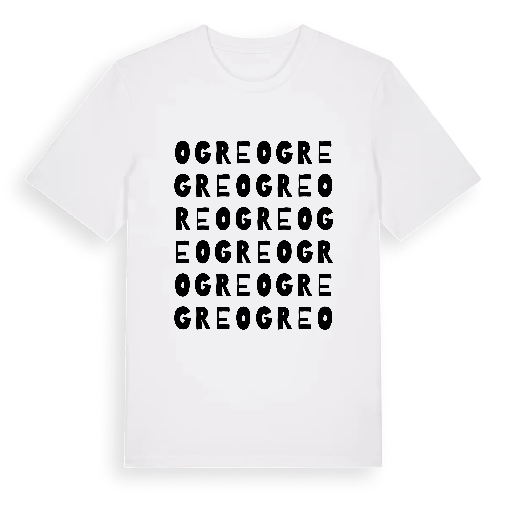 Ogre ordlek t-shirt – White, i miljö