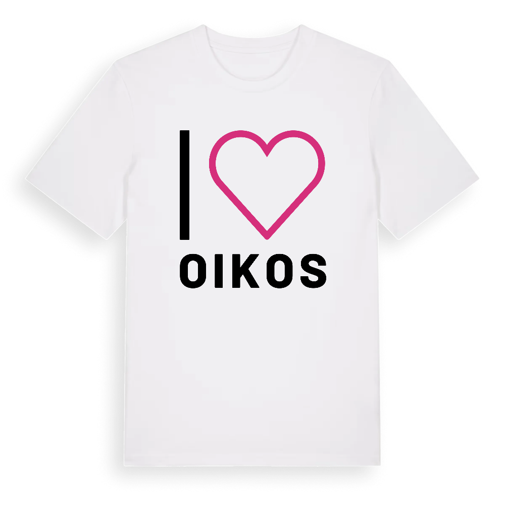 Jag älskar Oikos t-shirt stort tryck – White, i miljö